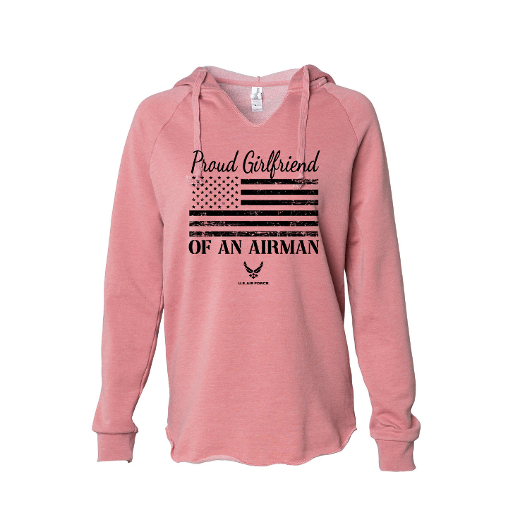 Proud Girlfriend of an Airman Ladies Hoodie U.S. Air Force Oak and Liberty