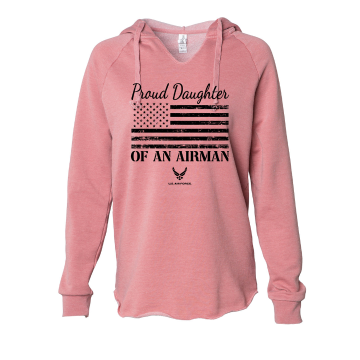 Proud Daughter of an Airman | US Air Force Ladies' Hoodie (Dusty Rose)