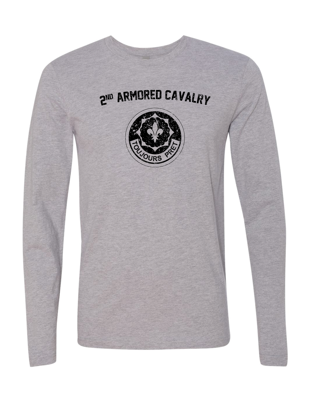 2nd Armored Cavalry Long Sleeve T-Shirt (Gray)