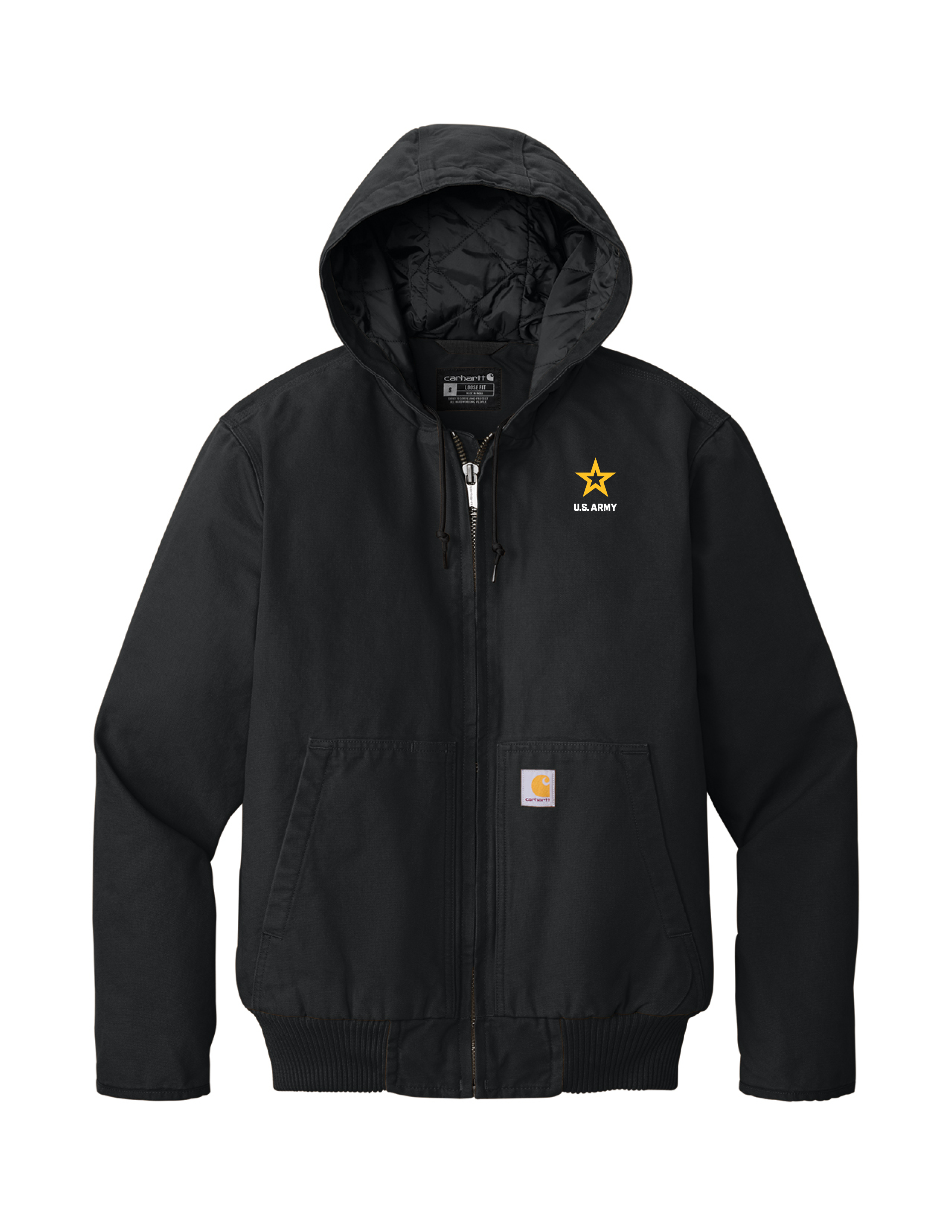 U.S. Army Mens Rain Jacket (Black) | Oak and Liberty