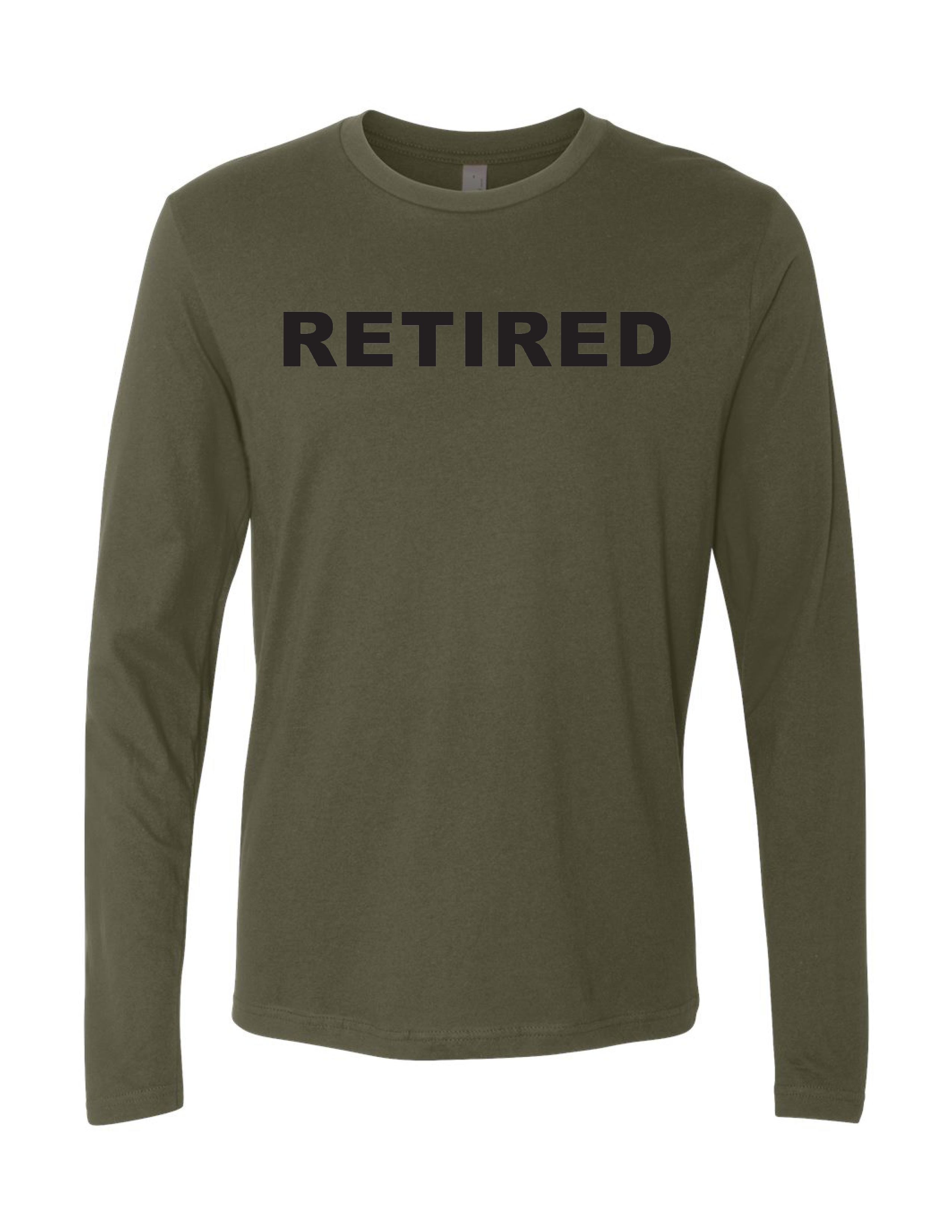 Retired Long Sleeve T-Shirt (Military Green)