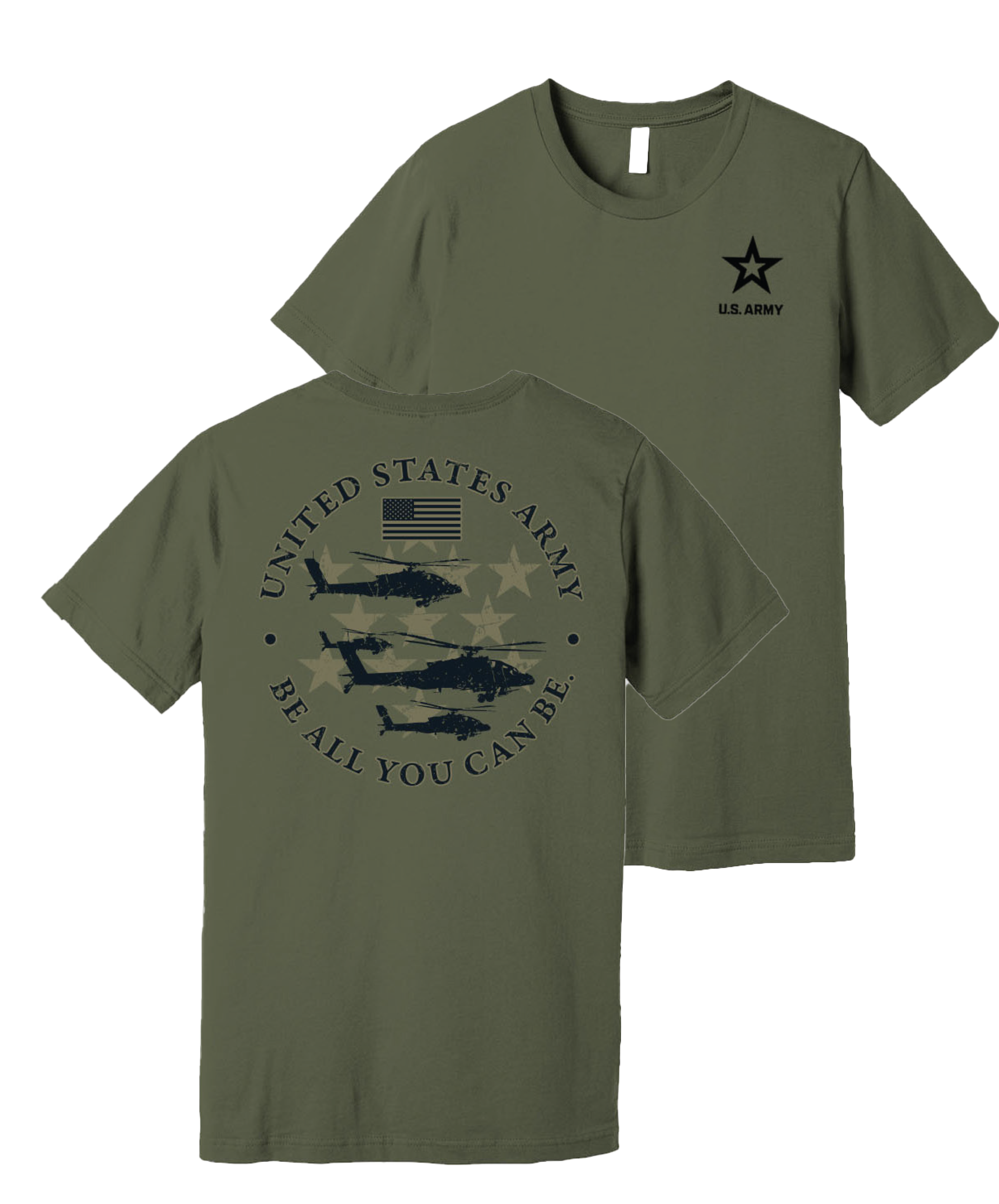 Army T-Shirt Be All You Can Be (Military Green)