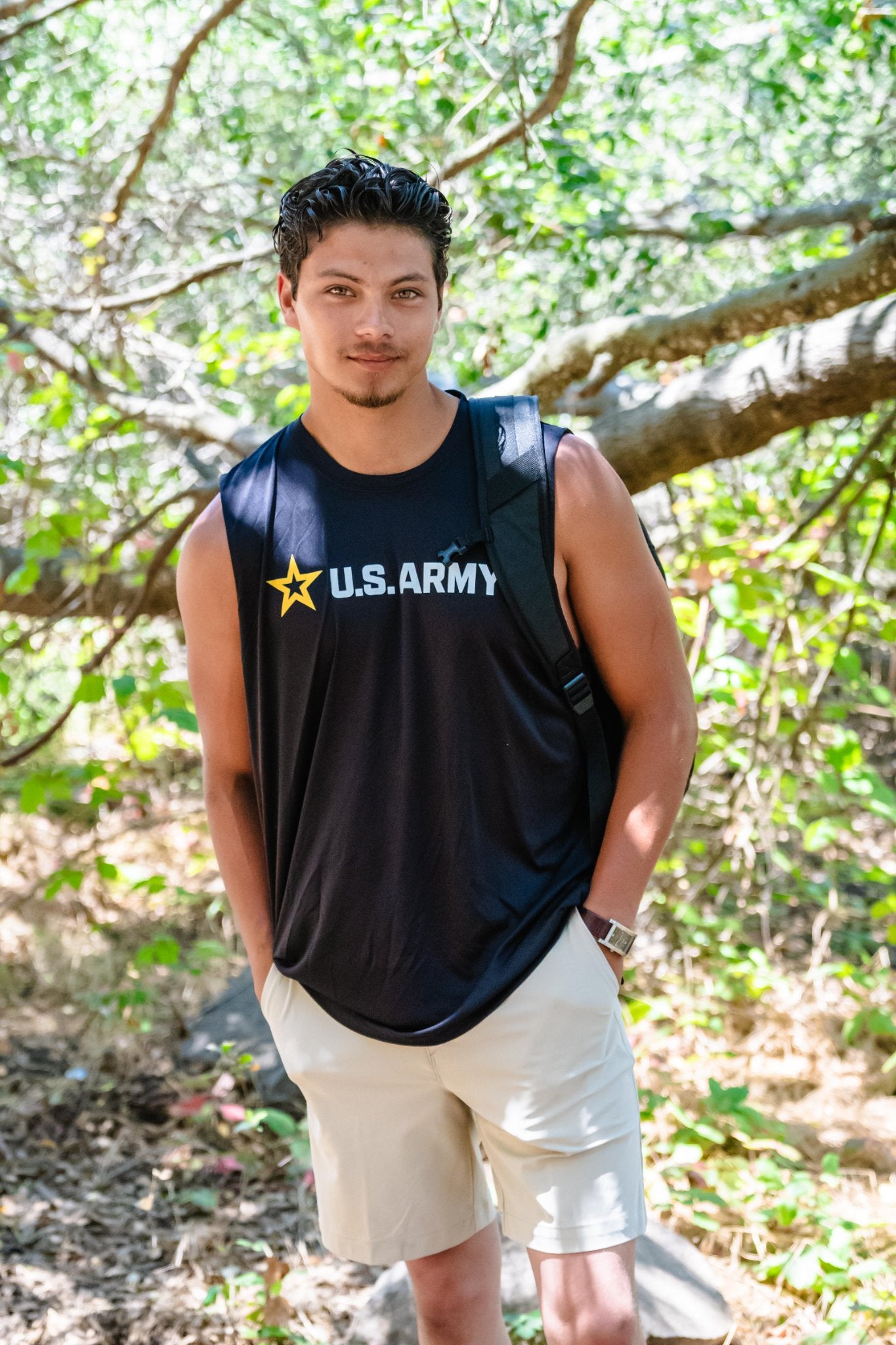 Army Muscle Shirt (Black)