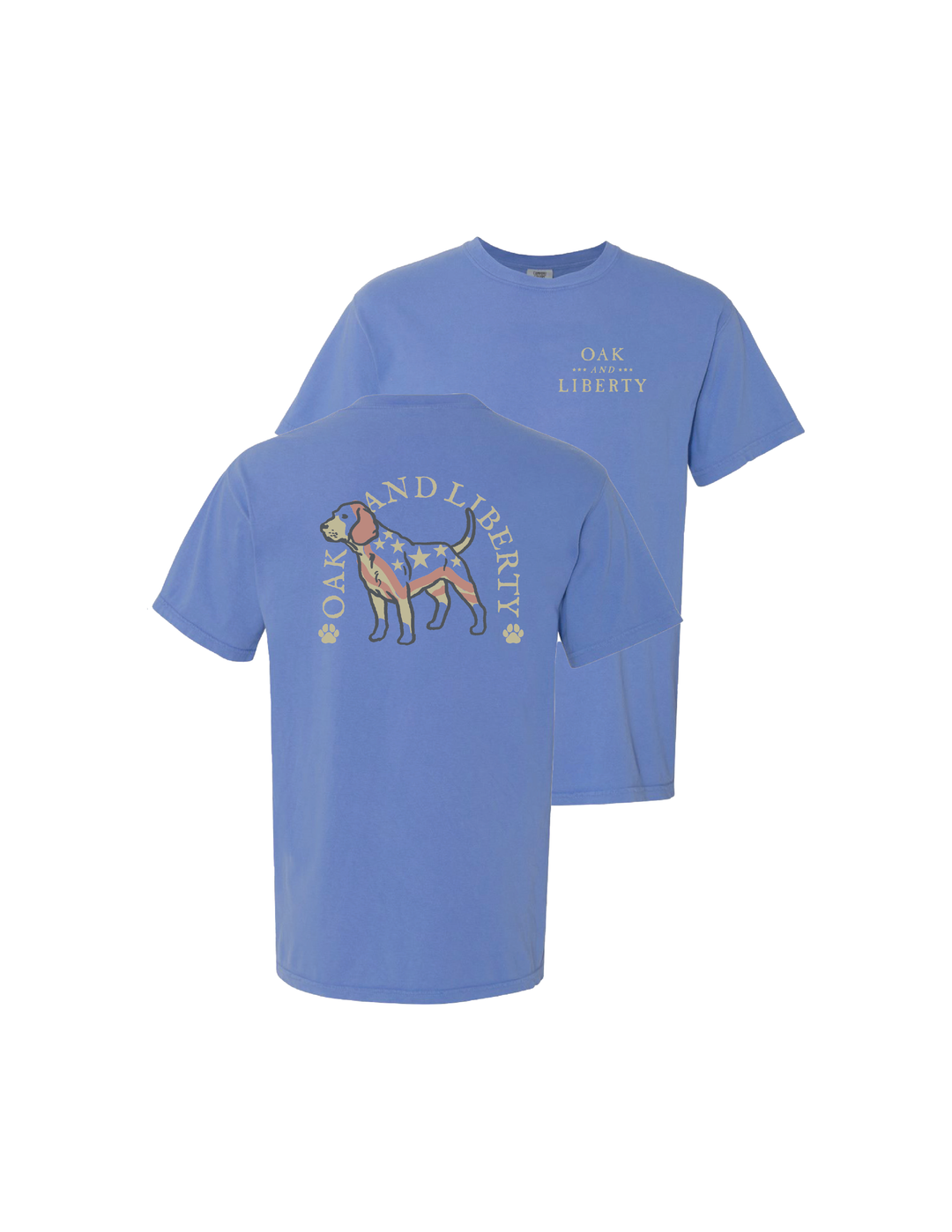Oak and Liberty Patriotic Pup T-Shirt (Blue)