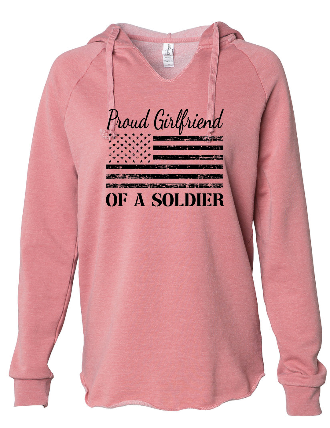 Proud Girlfriend of a Soldier Sweatshirt (Dusty Rose)