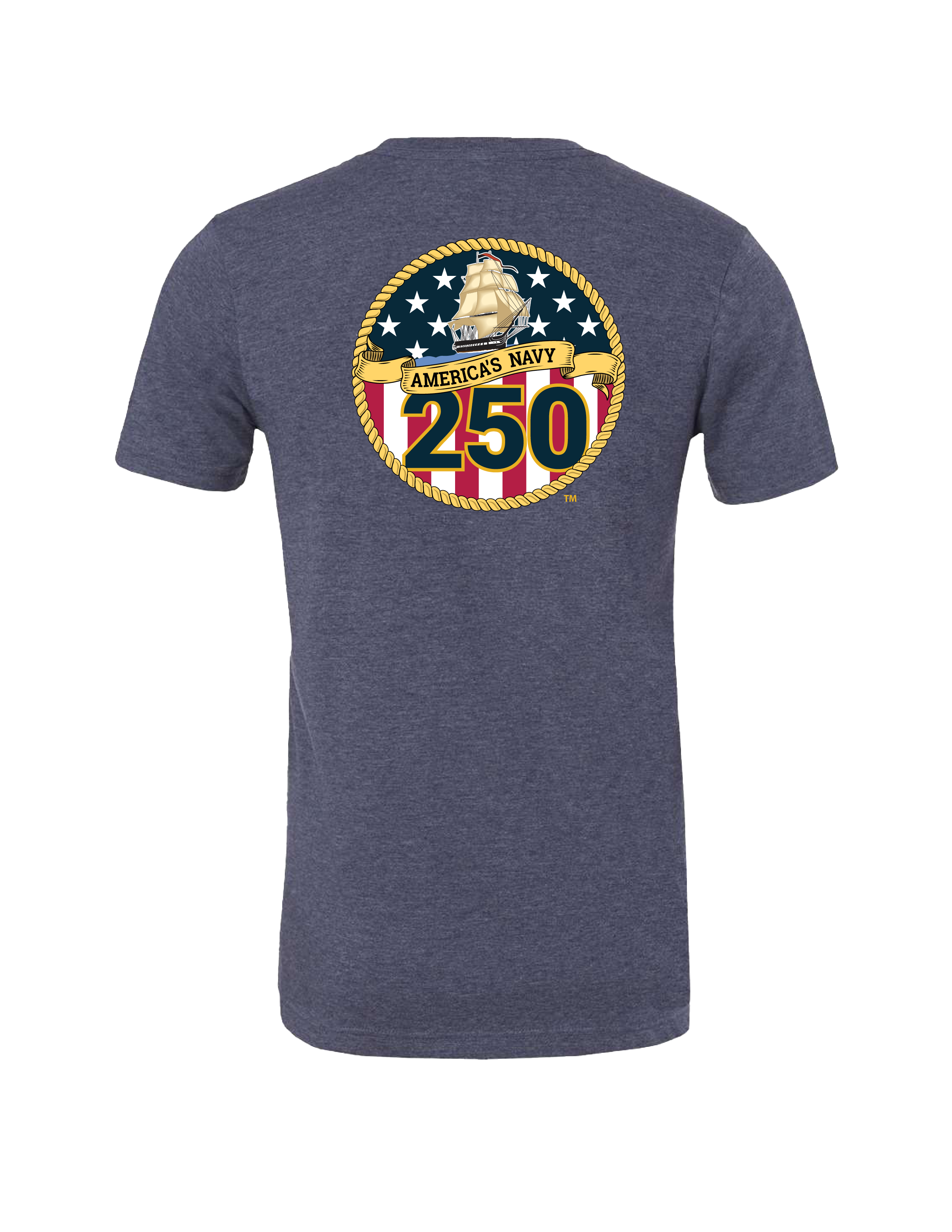Navy 250th Birthday T-Shirt (Heather Navy)