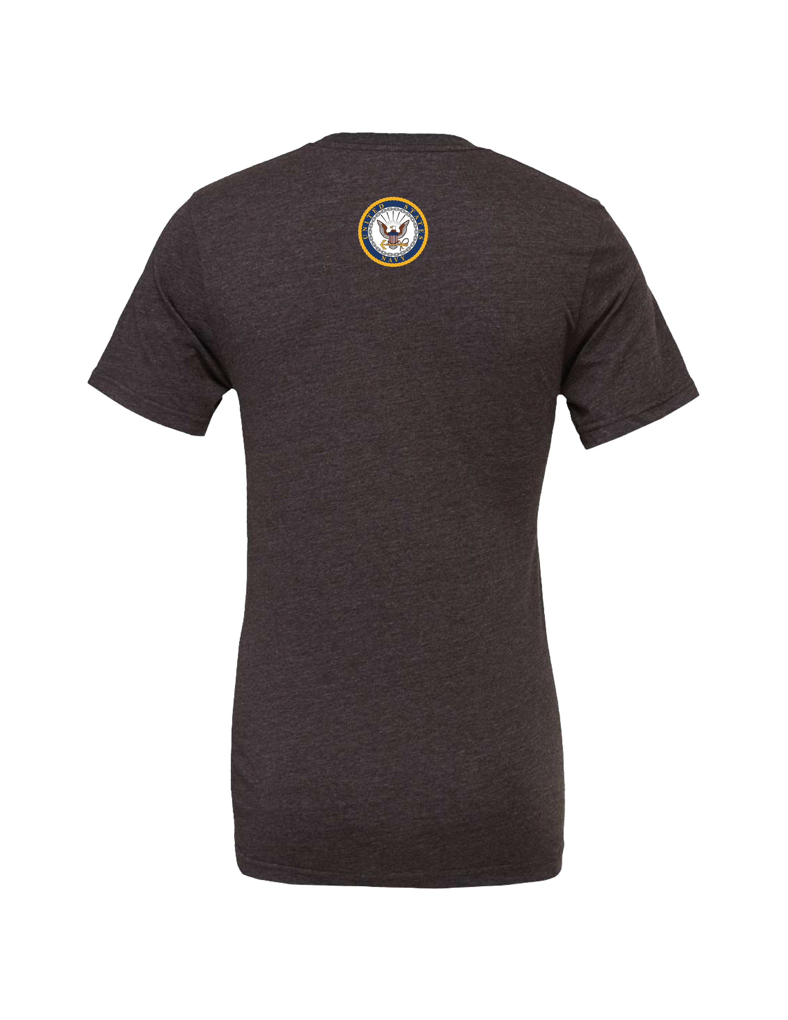 Anchored in Strength Navy design detail printed on premium Bella + Canvas 3001CVC t shirt.