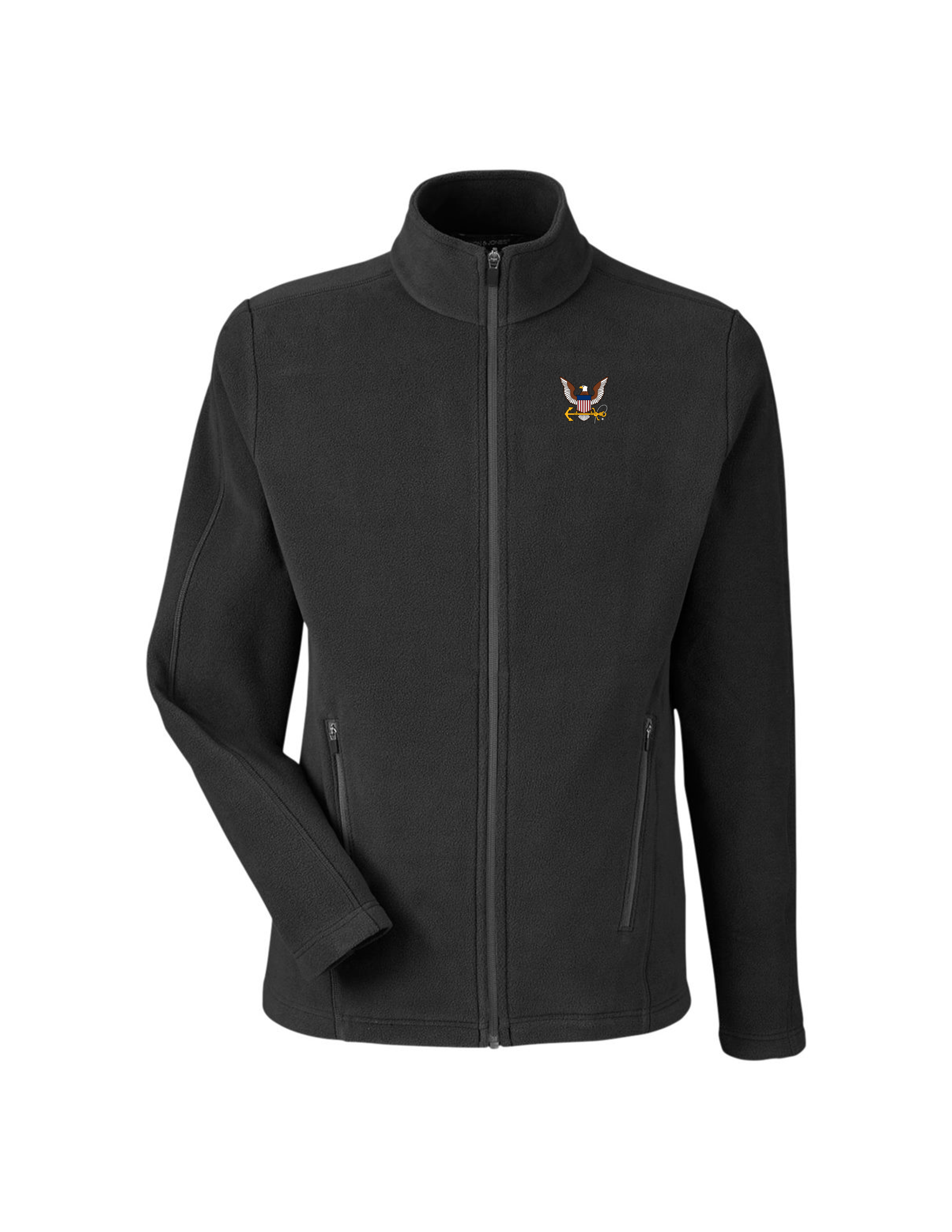 Navy Fleece Zip Jacket (Black)