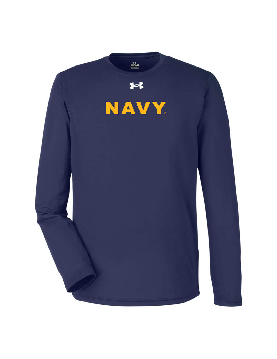 U.S. Navy Long Sleeve Under Armour Performance T-Shirt (Midnight Navy)