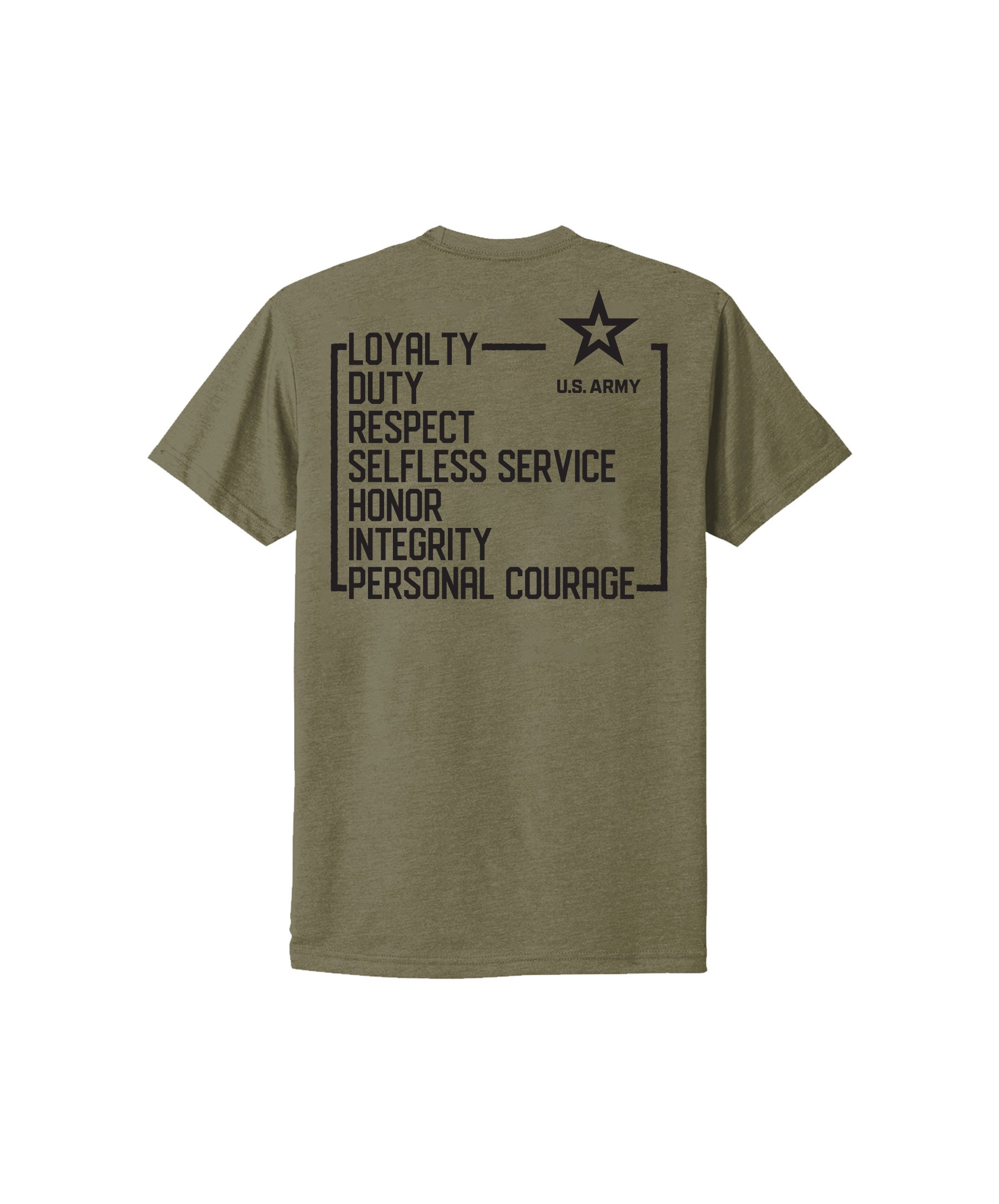 Army T-Shirt Core Values (Military Green)