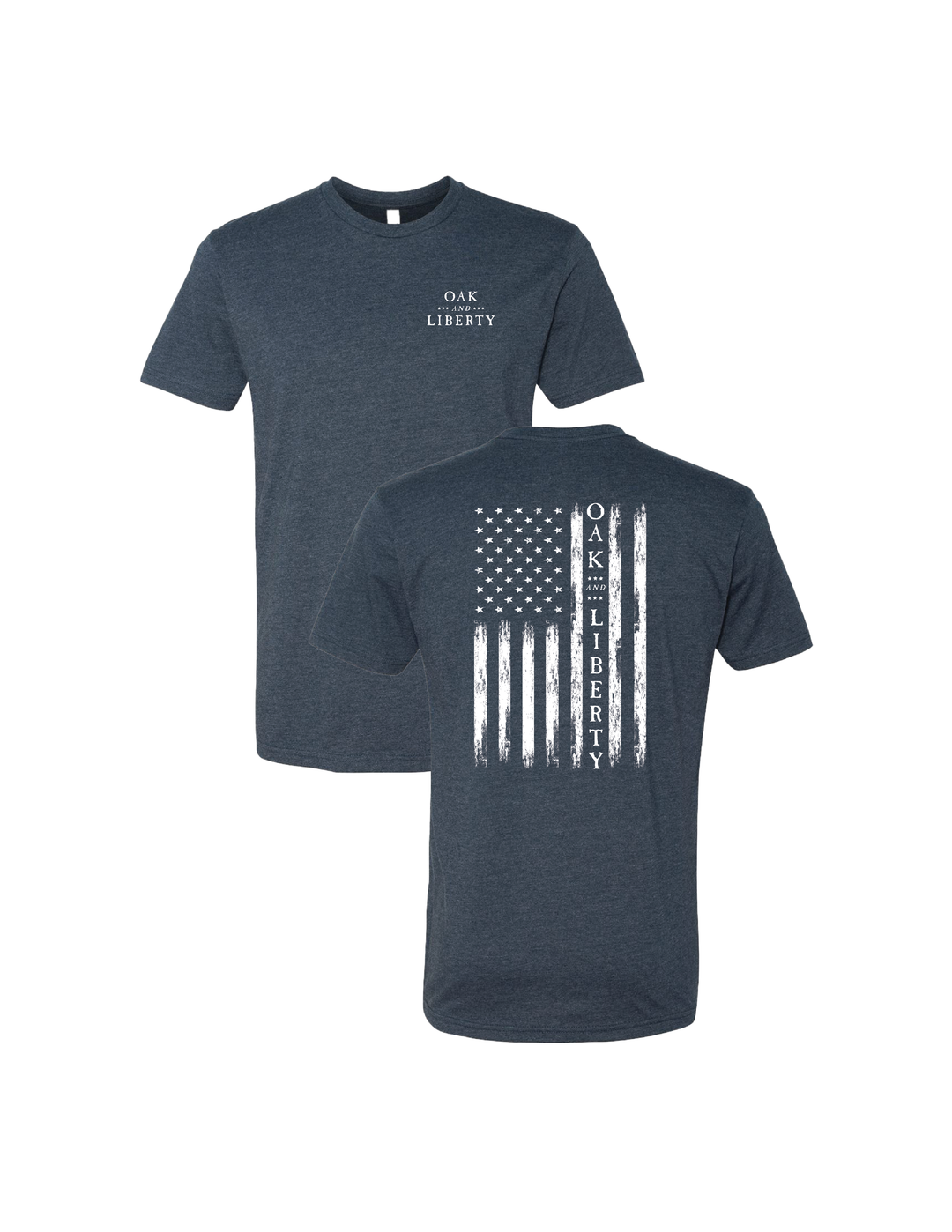 Oak and Liberty Flag T-Shirt – Navy