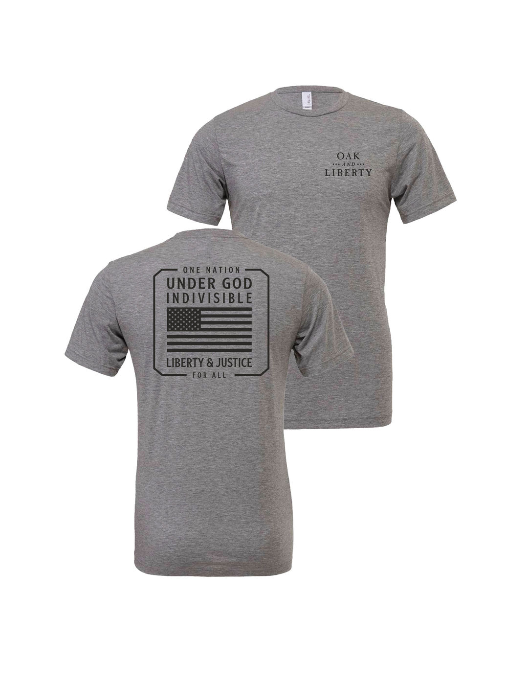 Oak and Liberty One Nation Under God T-Shirt - Gray