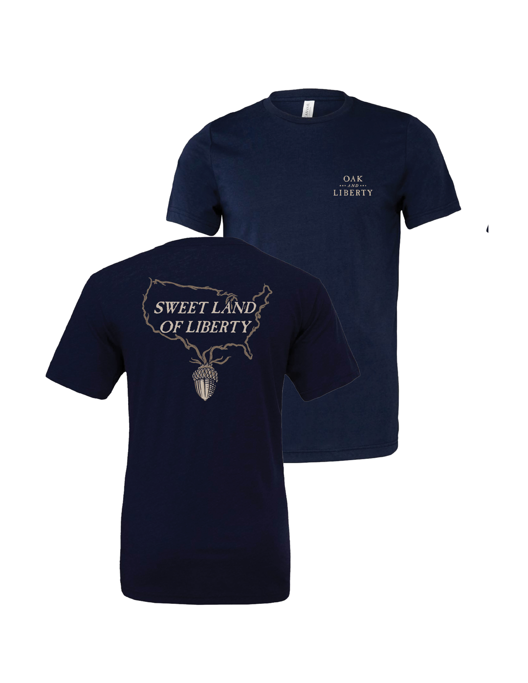 Oak and Liberty Sweet Land of Liberty Patriotic T-Shirt – Navy