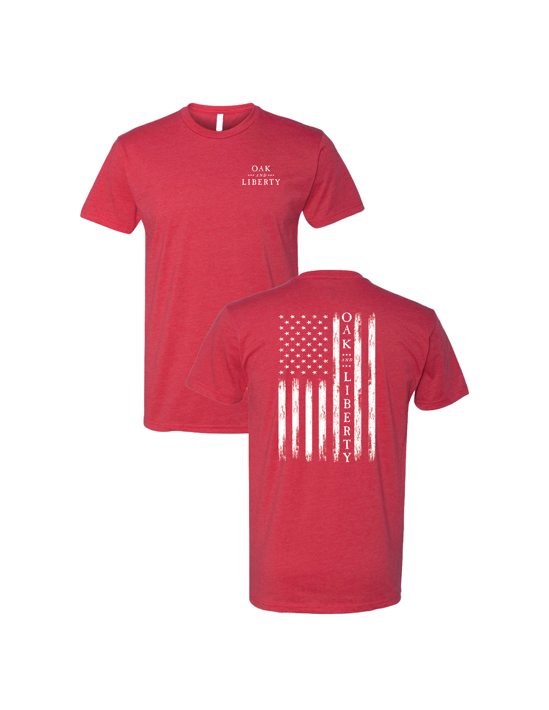 Oak and Liberty Flag T-Shirt – Red