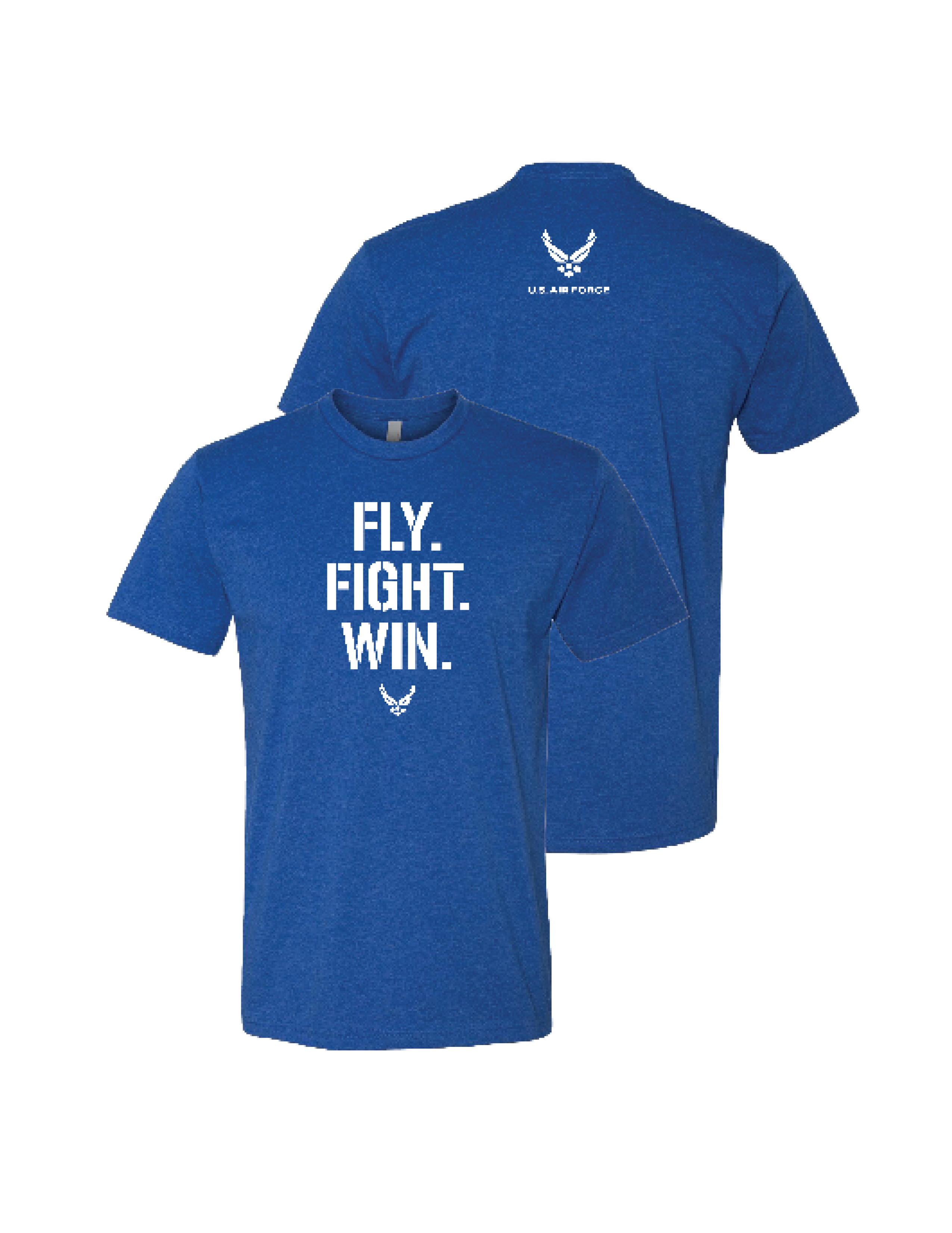 U.S. Air Force Fly Fight Win Graphic T-Shirt (Royal Blue)