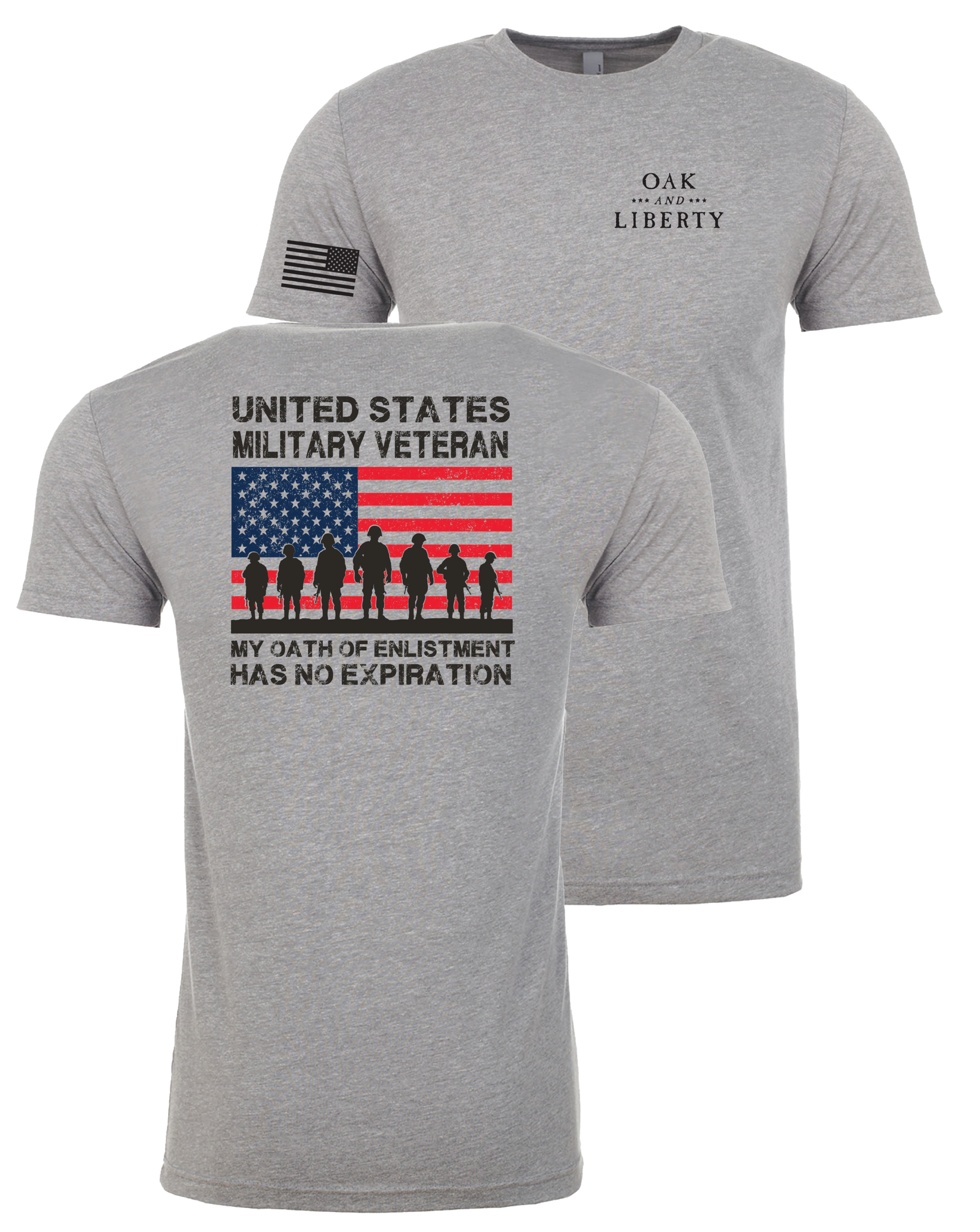 United States Military My Oath Veteran T-Shirt (Grey)