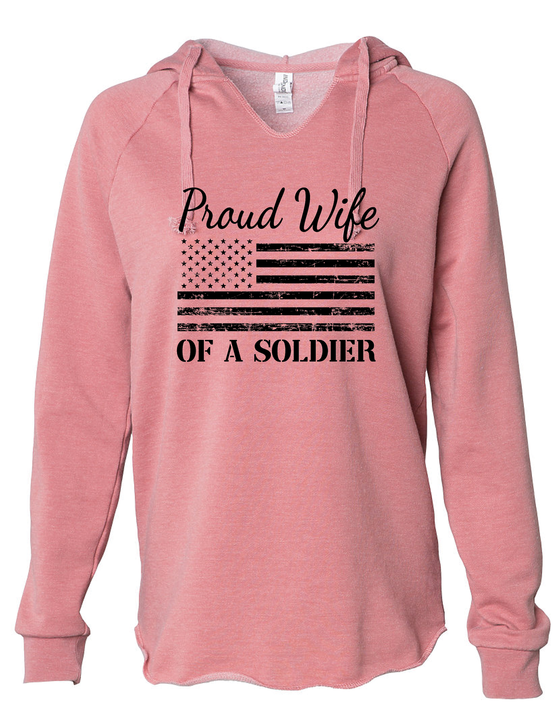Proud Wife of a Soldier Sweatshirt (Dusty Rose)