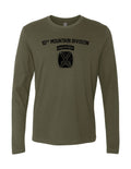 10th Mountain Long Sleeve T-Shirt (Military Green)