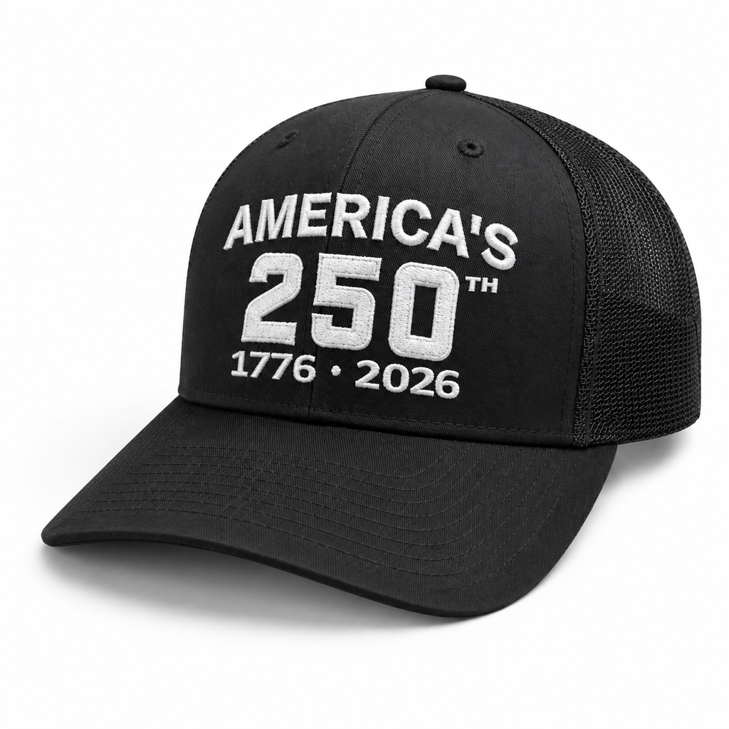 America's 250th Anniversary Hat – 1776-2026 Patriotic Cap | Richardson 112 Black