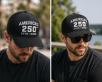 America's 250th Anniversary Hat – 1776-2026 Patriotic Cap | Richardson 112 Black