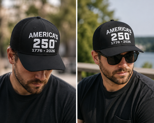 America's 250th Anniversary Hat – 1776-2026 Patriotic Cap | Richardson 112 Black
