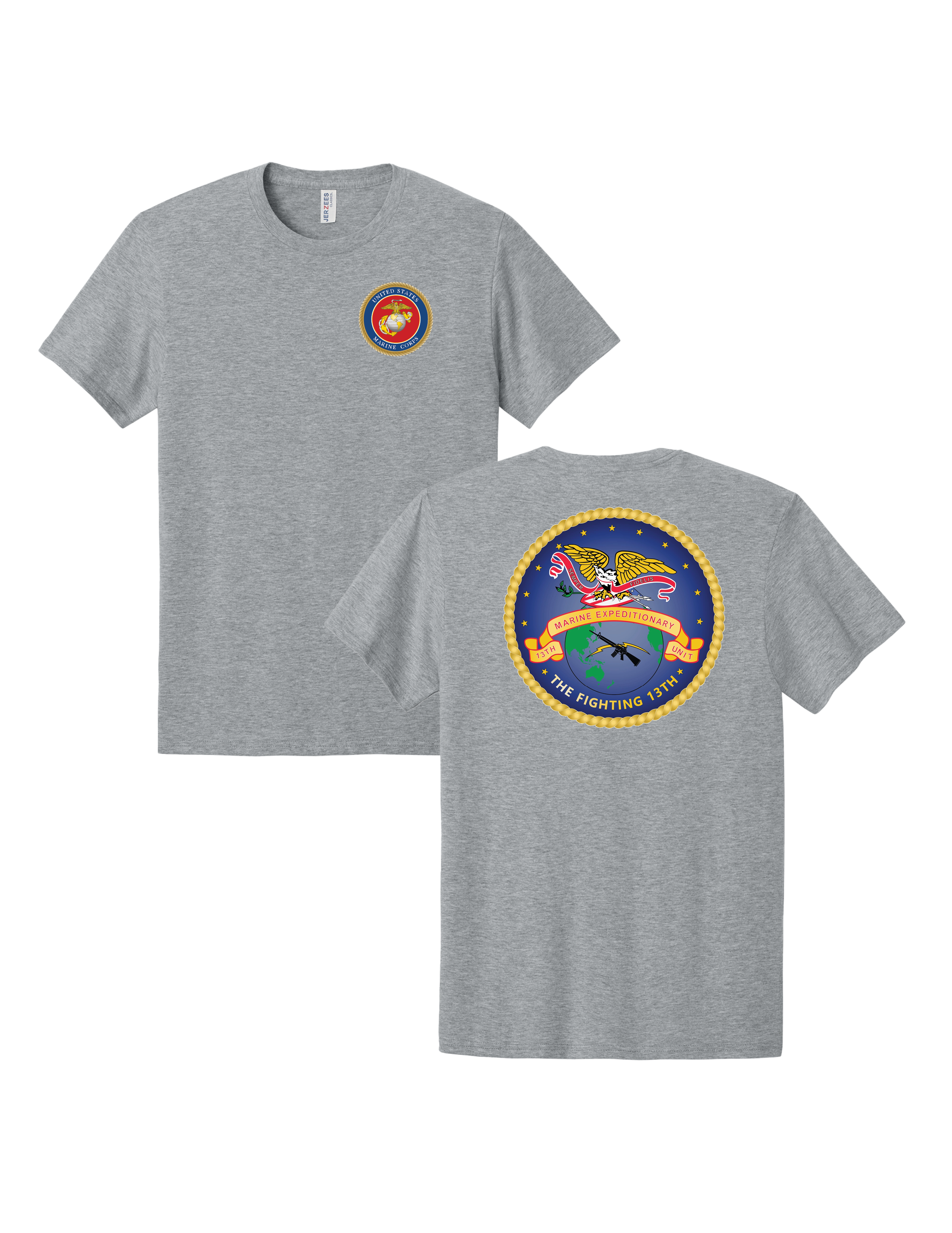 United States Marine Corps 13th Marine Expeditionary Unit T-Shirt - Athletic Heather