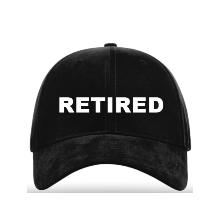 Retired Casual Structured Hat - Black
