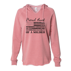 Proud Aunt of a Soldier Sweatshirt (Dusty Rose)