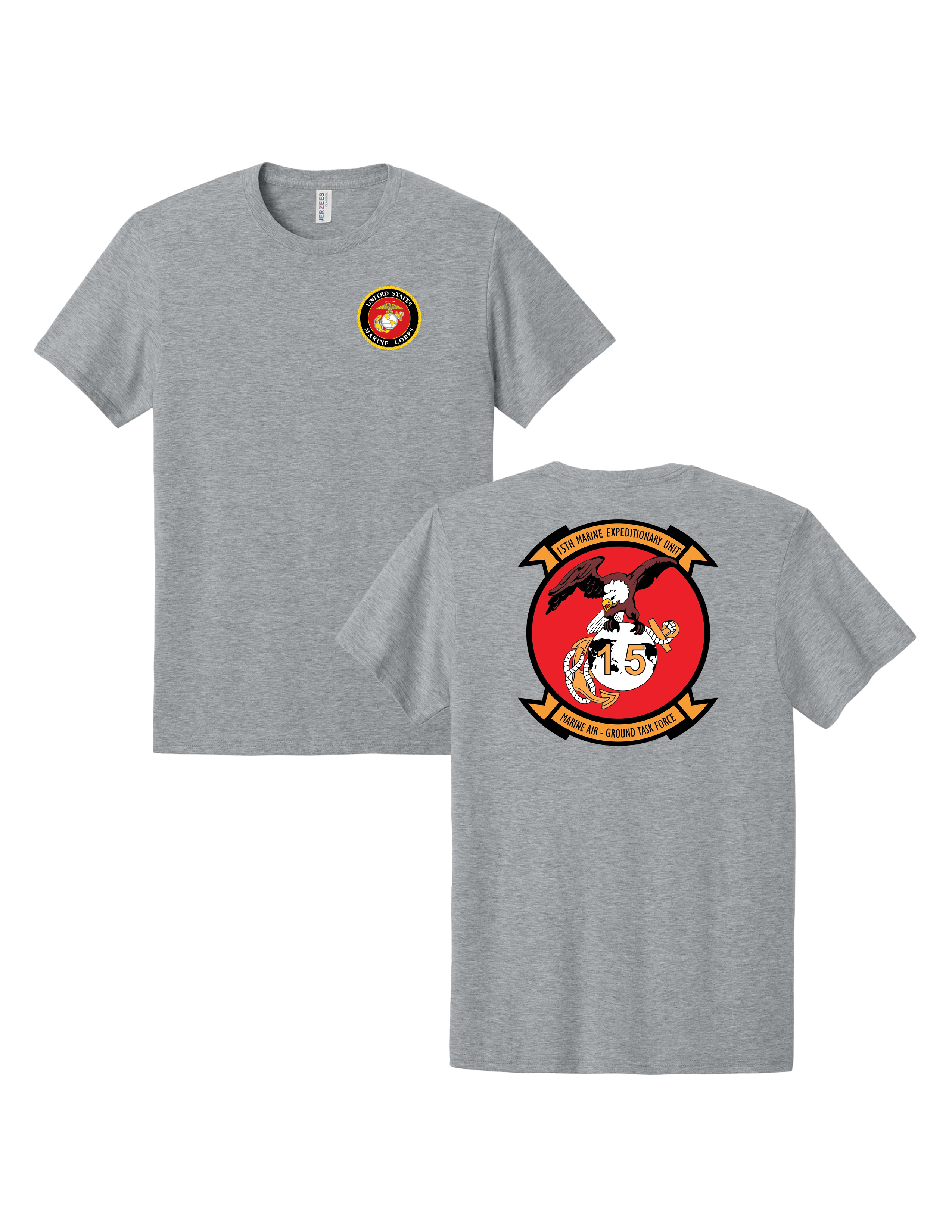 United States Marine Corps 15th Marine Expeditionary Unit T-Shirt - Athletic Heather