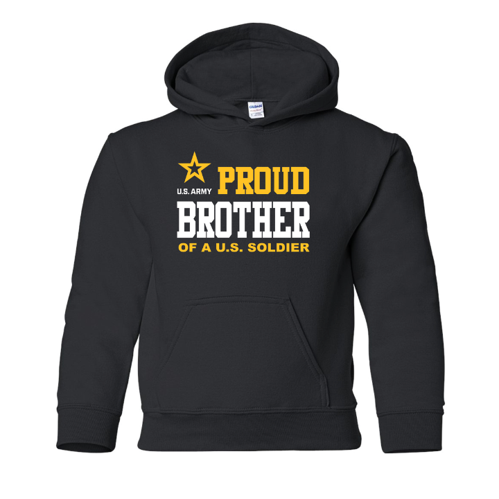U.S. Army Proud Brother Youth Hoodie (Black)