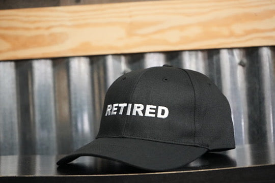 Retired Casual Structured Hat - Black