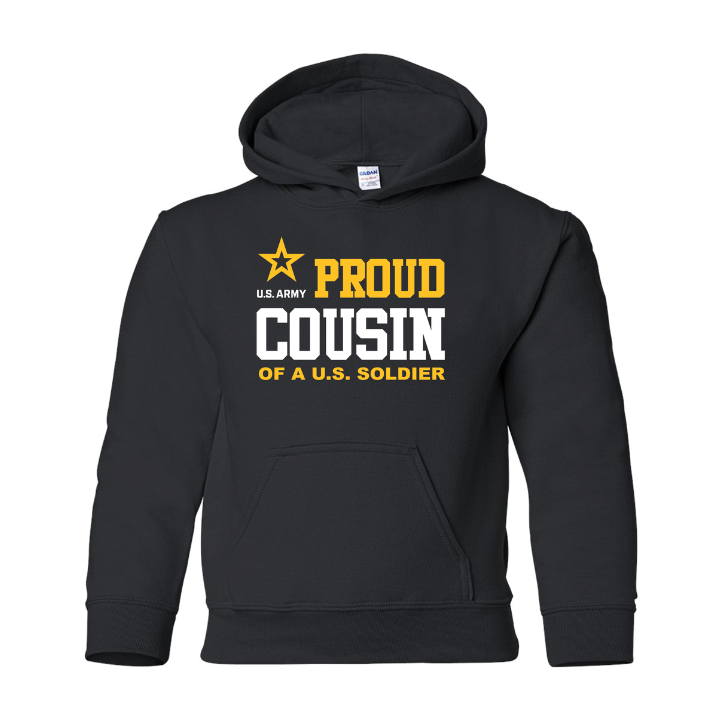 U.S. Army Proud Youth Cousin Hoodie (Black)