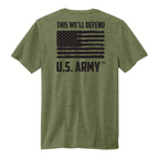 Made in the USA U.S. Army We'll Defend T-Shirt (Military Green Heather)