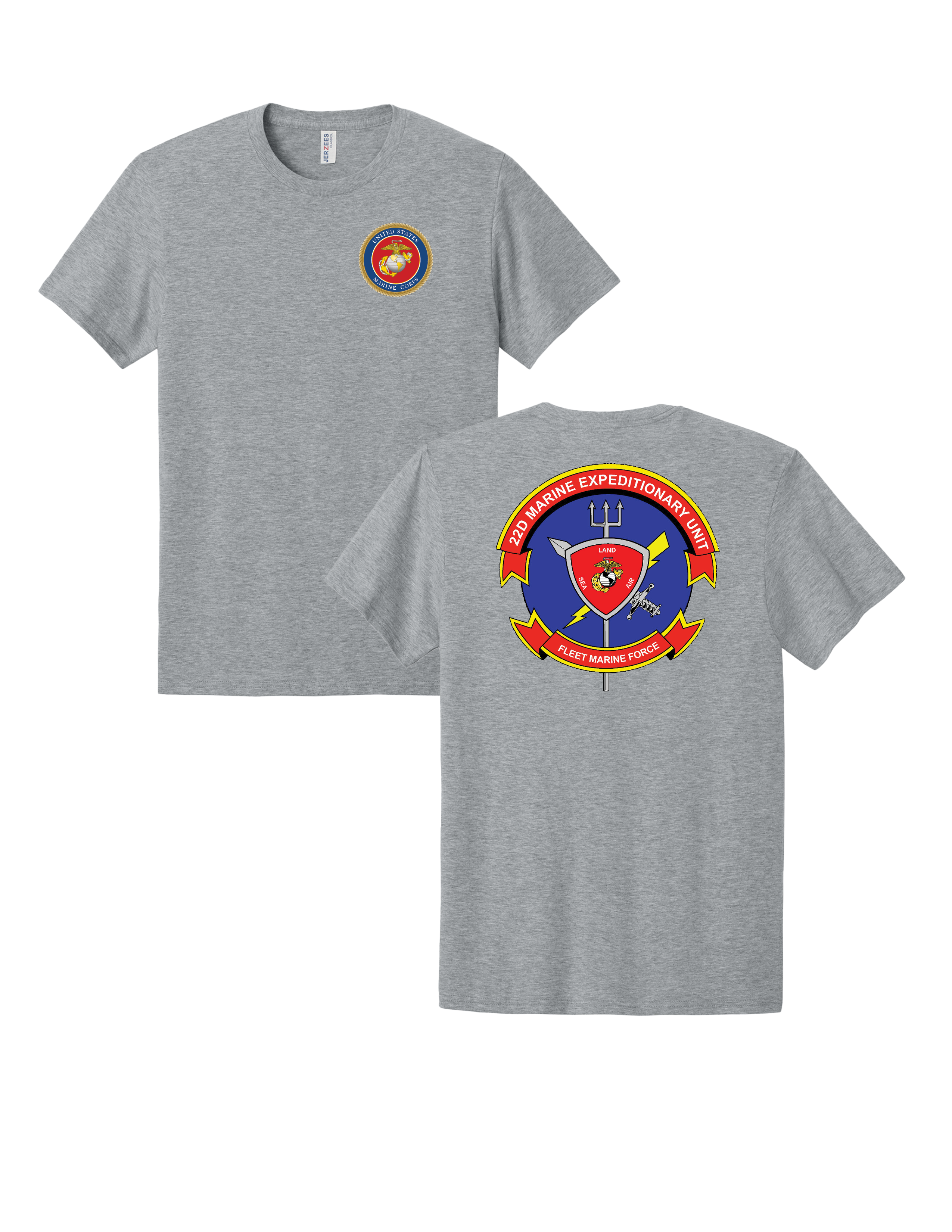 United States Marine Corps 22nd Marine Expeditionary Unit T-Shirt - Athletic Heather