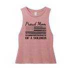 Proud Mom of a Soldier Muscle Tank (Vintage Rose)