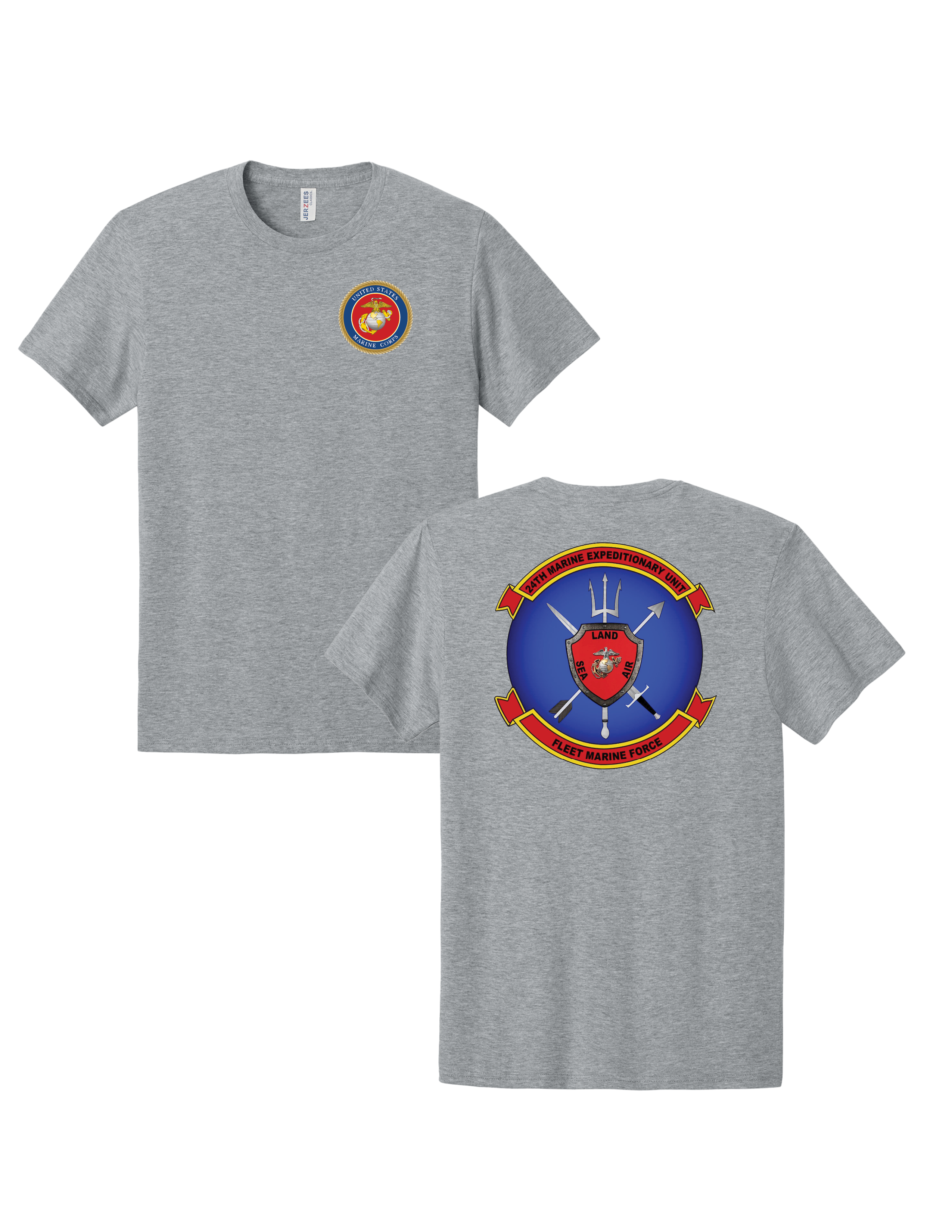 United States Marine Corps 24th Marine Expeditionary Unit T-Shirt - Athletic Heather