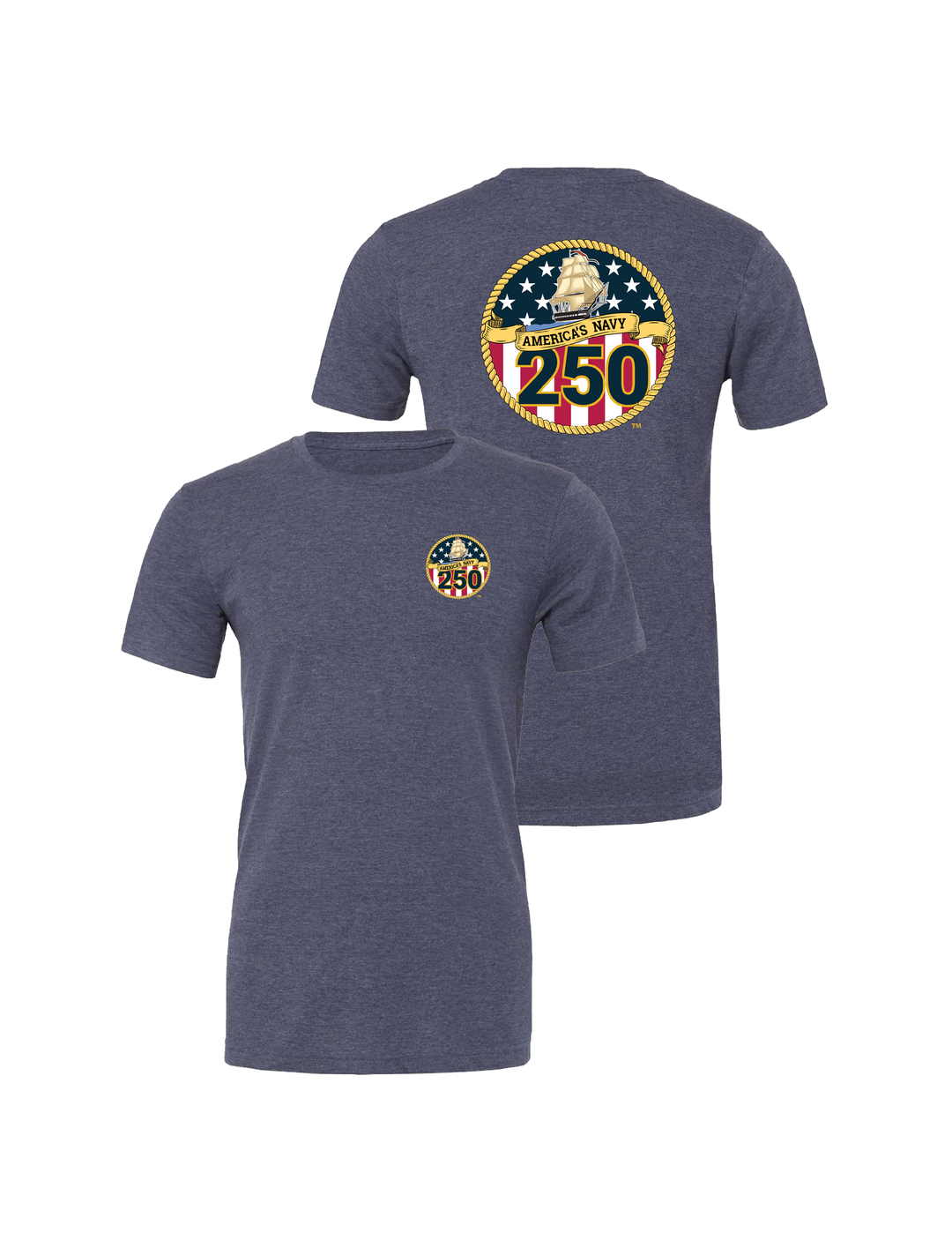 Navy 250th Birthday T-Shirt (Heather Navy)