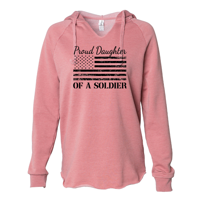 Proud Daughter of a Soldier Hoodie (Pink)