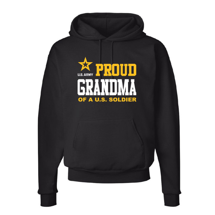 U.S. Army Proud Grandma Hoodie (Black)