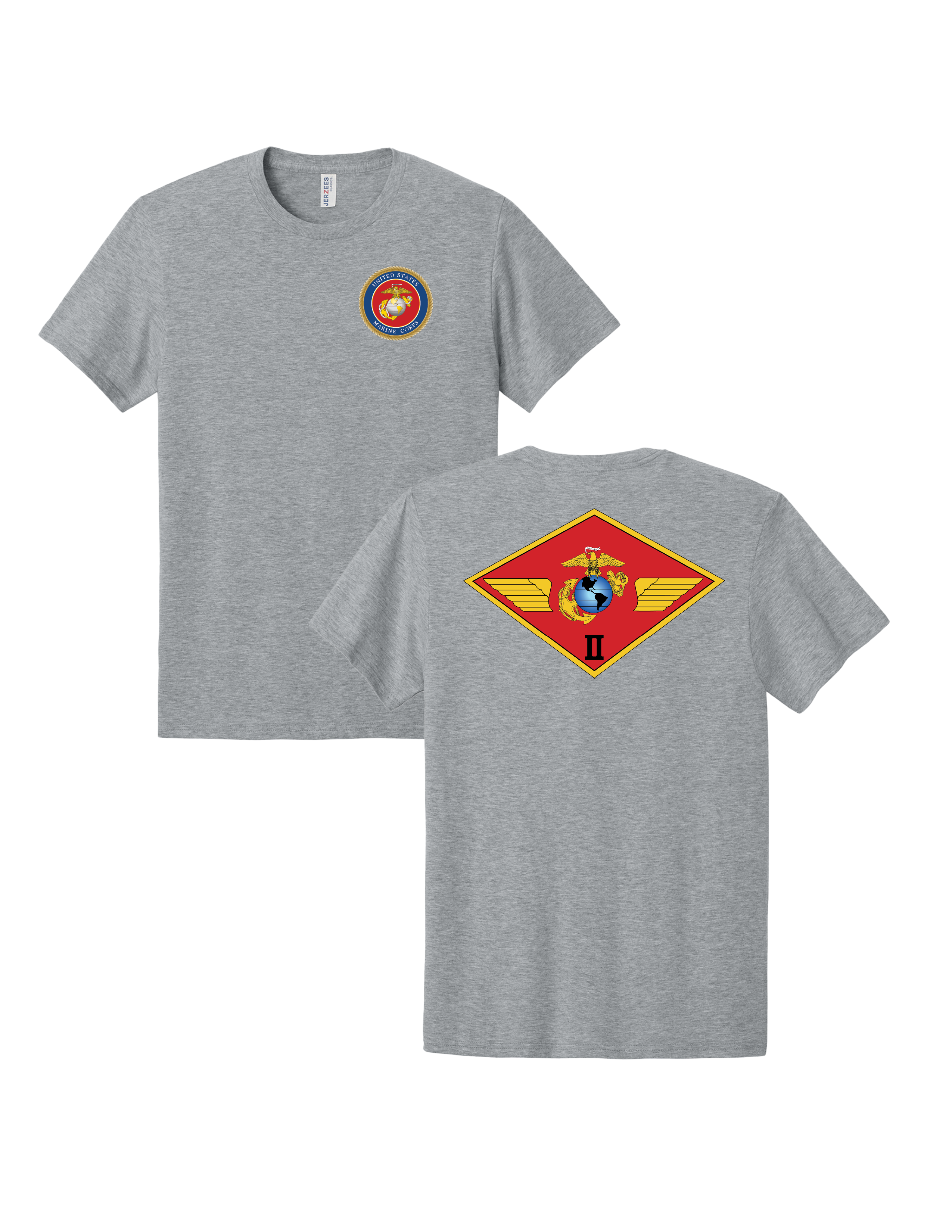 United States Marine Corps 2nd Marine Aircraft Wing T-Shirt - Athletic Heather