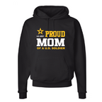 U.S. Army Proud Mom Shirt+Hoodie (Black)