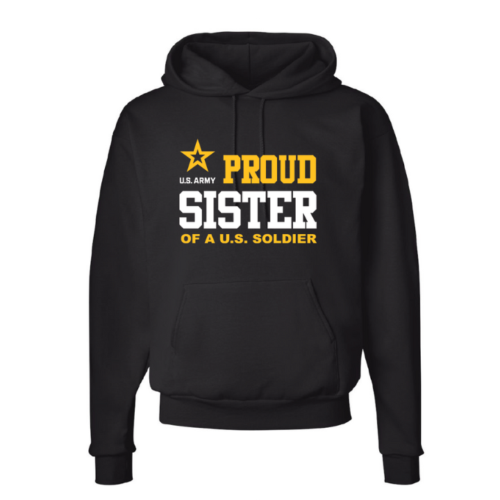 U.S. Army Proud Sister Hoodie (Black)