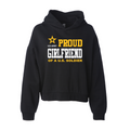 U.S. Army Proud Girlfriend Ladies Premium Crop Hoodie (Black)