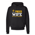 U.S. Army Proud Wife Hoodie (Black)