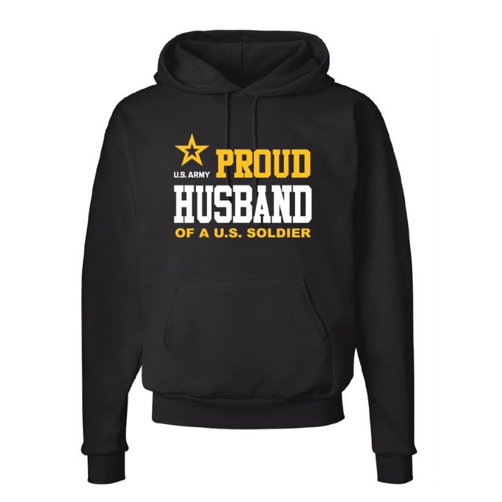 U.S. Army Proud Husband Hoodie (Black)