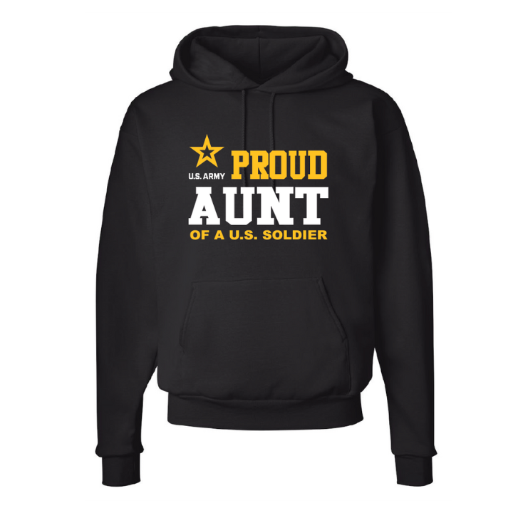 U.S. Army Proud Aunt Hoodie (Black)