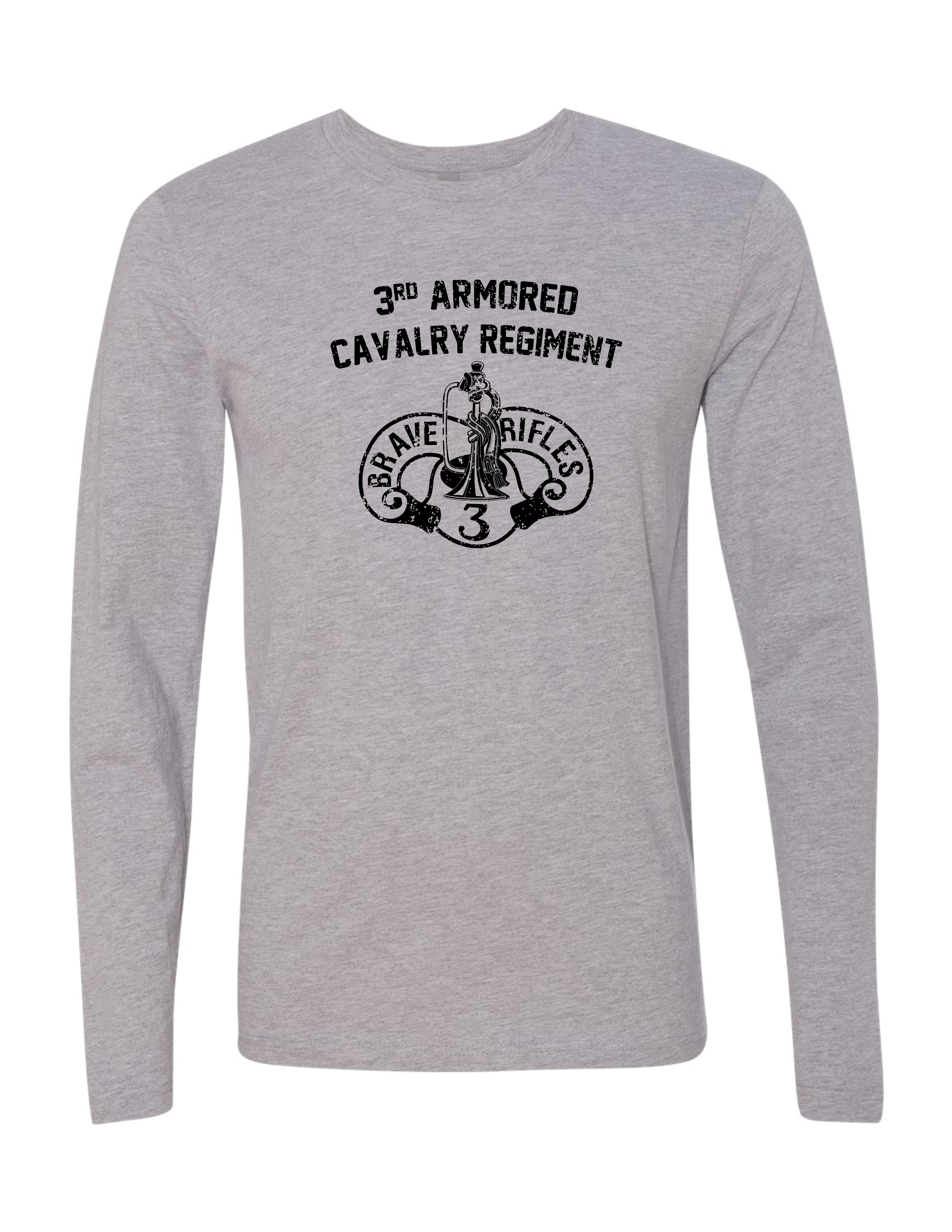3rd Armored Calvary Regiment Long Sleeve T-Shirt (Gray)