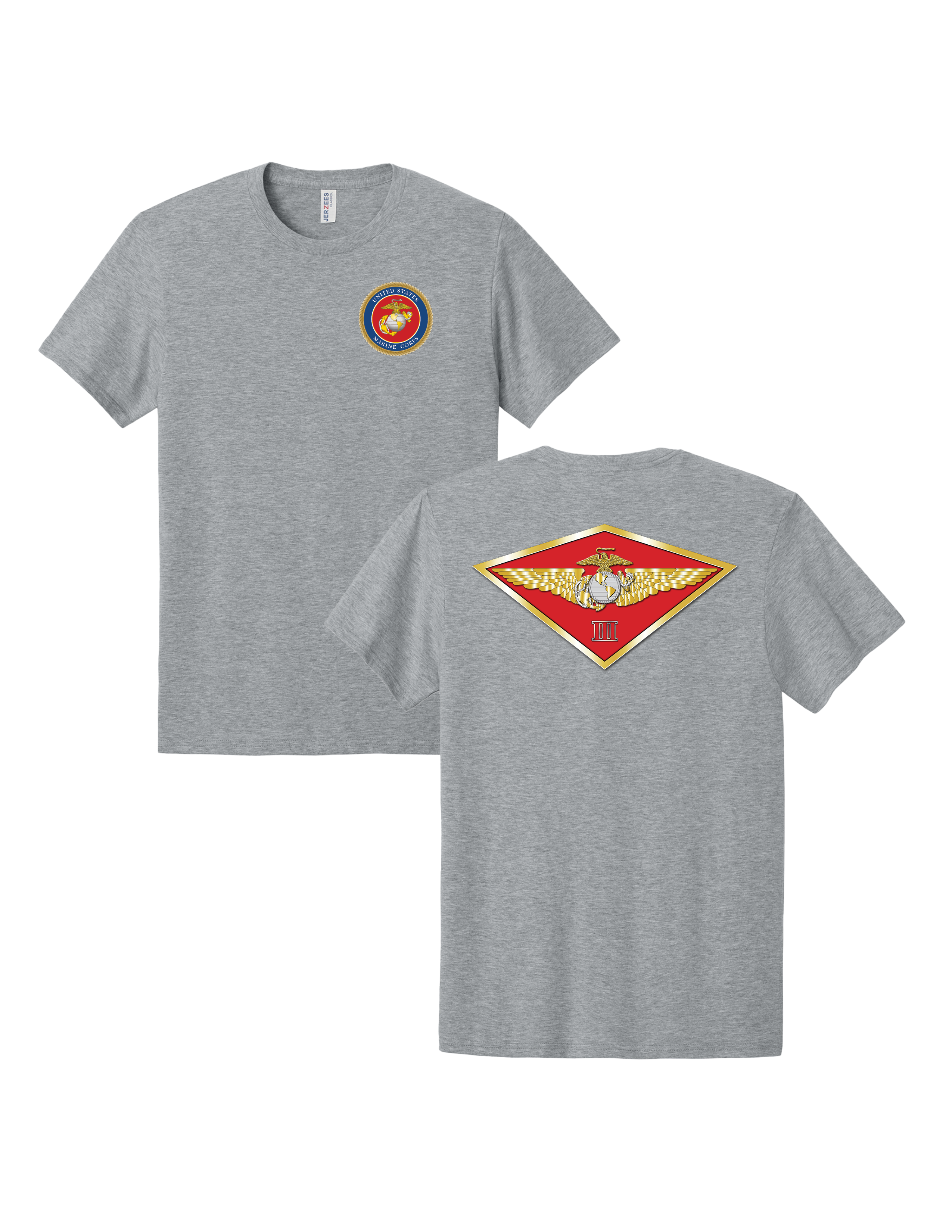 United States Marine Corps 3rd Marine Aircraft Wing T-Shirt - Athletic Heather