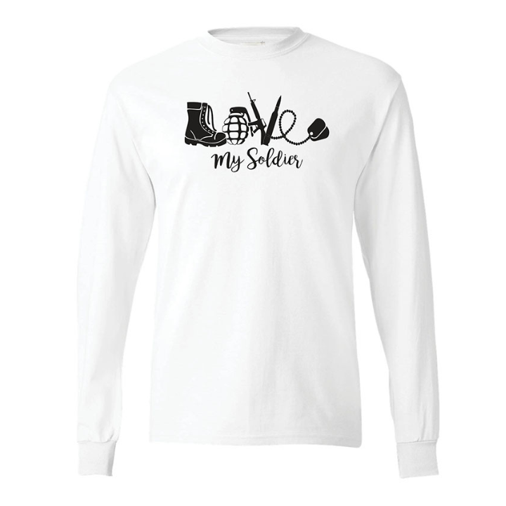 Love My Soldier Longsleeve (White)