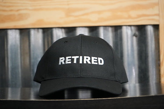 Retired Casual Structured Hat - Black